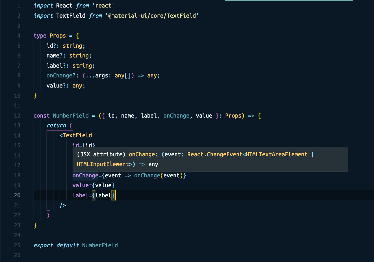 VS Code hover to show TypeScript hints
